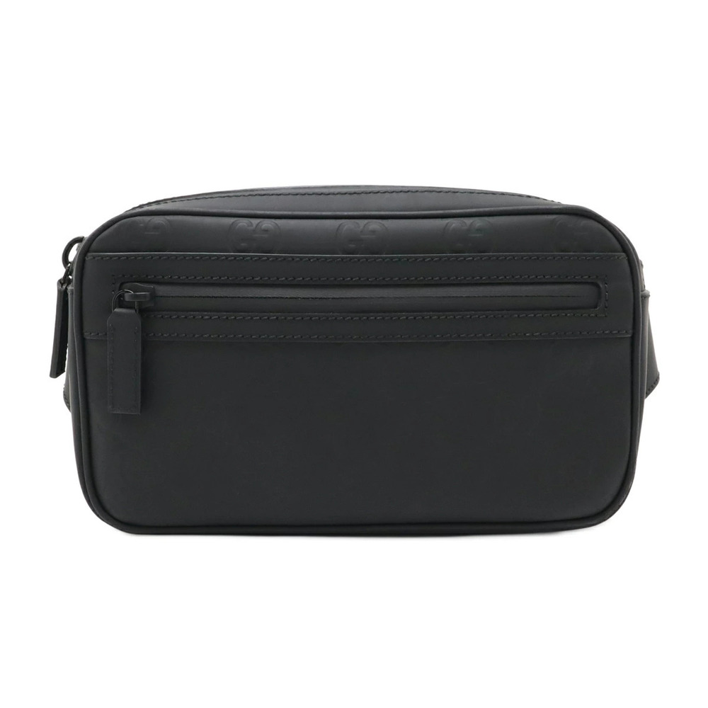 Gucci GG Effect Belt Bag Body Waist Pouch Clutch Black